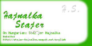 hajnalka stajer business card